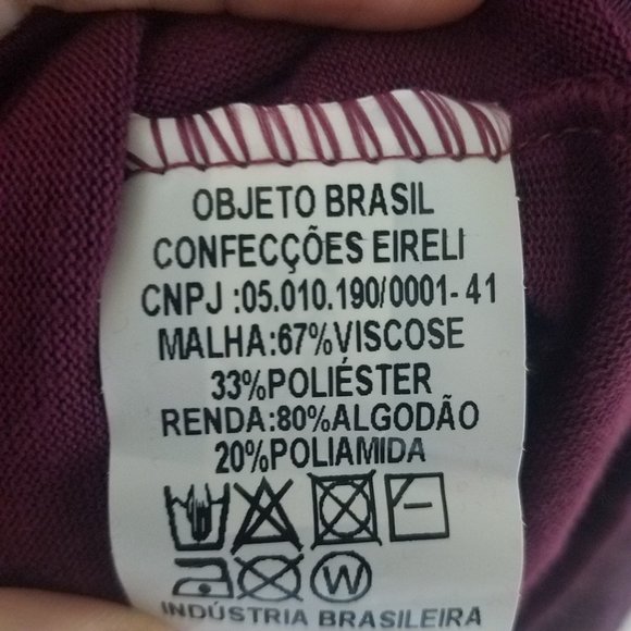 Burgundy Lace Bell-Sleeve V-Neck Knit Top Size S - Picture 13 of 13